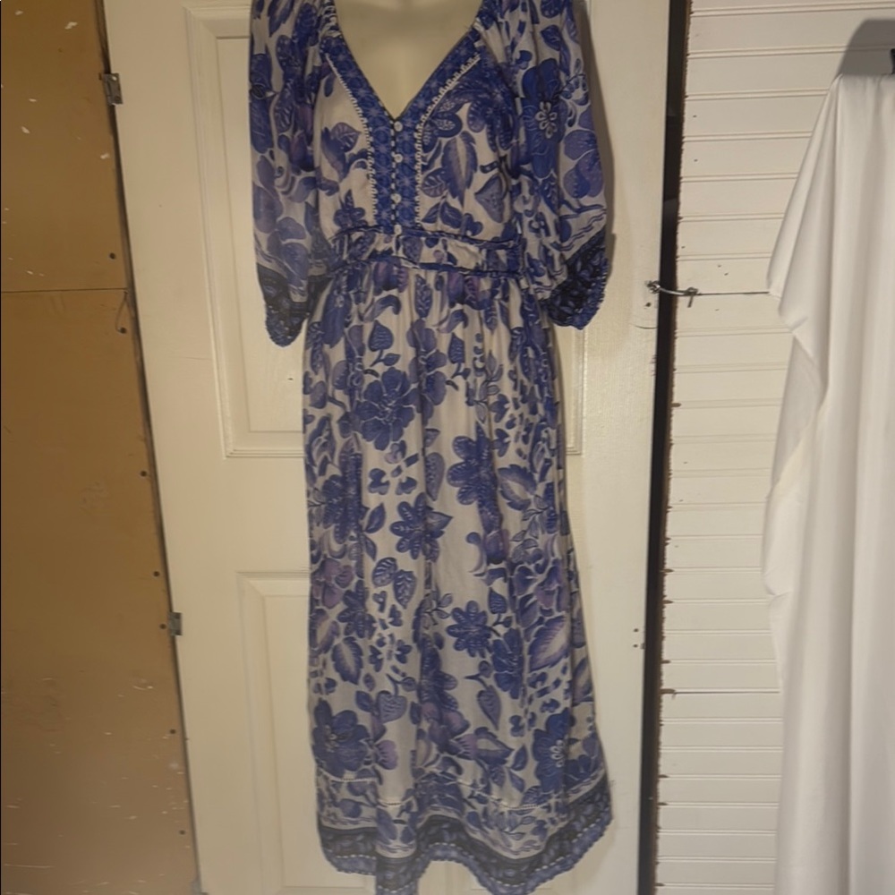 Live 4 Truth Blue and White Floral Maxi Dress